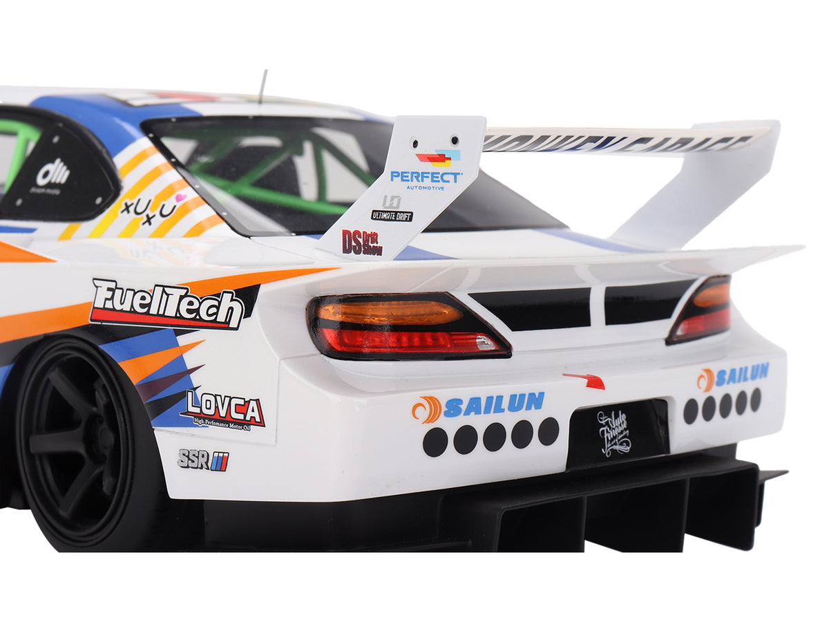 Nissan LB-Super Silhouette S15 SILVIA #555 Yukio Fausto "Formula Drift Japan" (2023) 1/18 Model Car