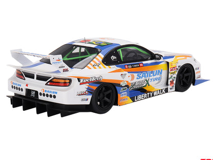 Nissan LB-Super Silhouette S15 SILVIA #555 Yukio Fausto "Formula Drift Japan" (2023) 1/18 Model Car