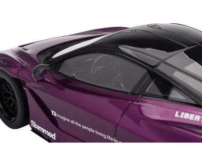McLaren 720S "LB-Works" Purple Metallic with Black Top 1/18 Model Car