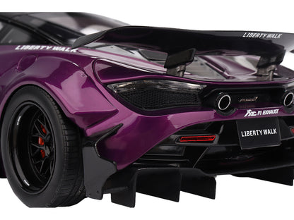 McLaren 720S "LB-Works" Purple Metallic with Black Top 1/18 Model Car
