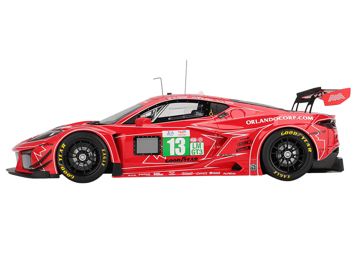 Chevrolet Corvette Z06 GT3.R #13 Matt Bell - Orey Fidani - Lars Kern "AWA Racing" "24 Hours of Le Mans" (2025) 1/18 Model Car