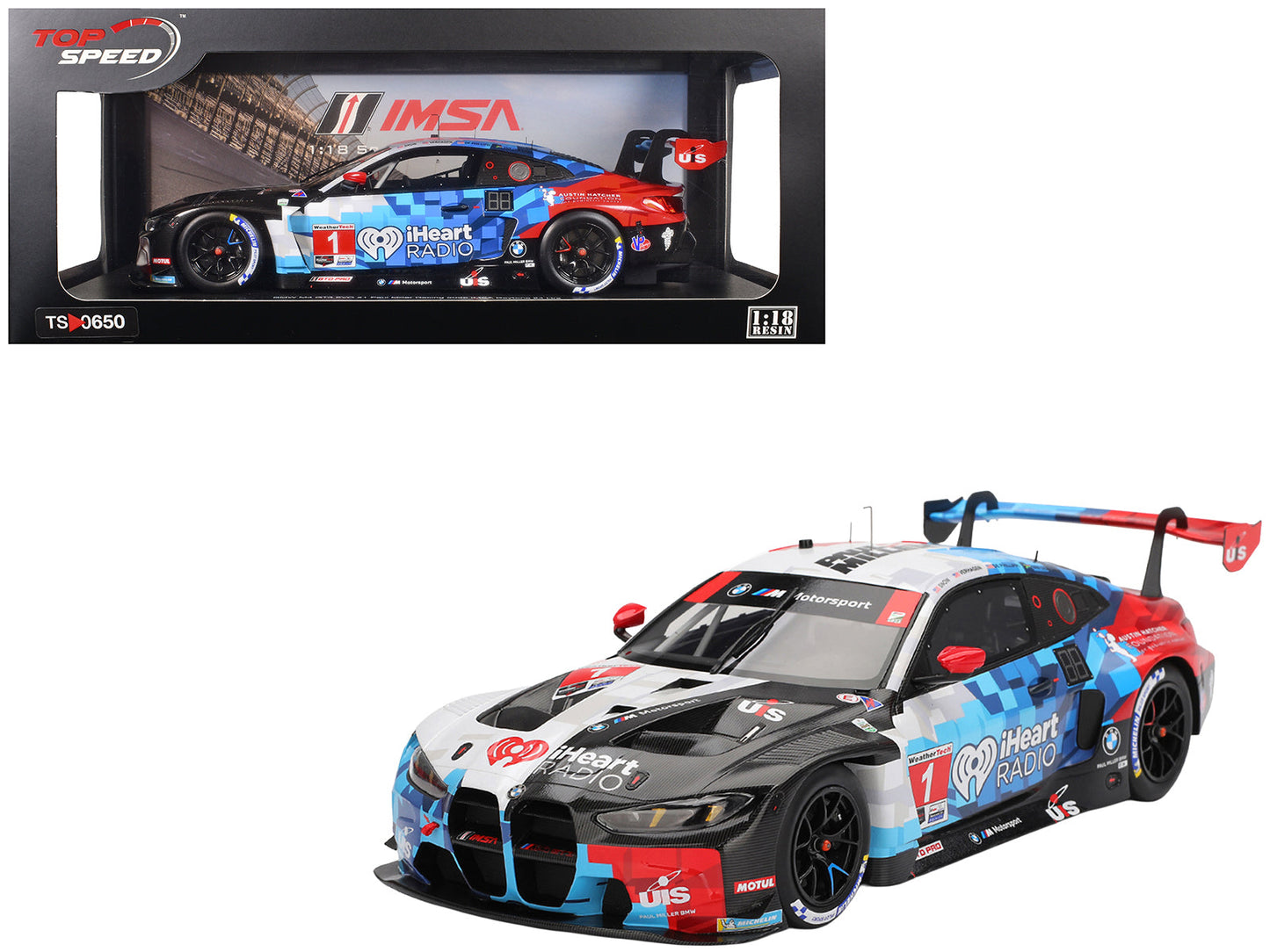 BMW M4 GT3 EVO #1 Connor De Phillippi - Madison Snow - Neil Verhagen - Kelvin van der Linde "Paul Miller Racing" IMSA "24 Hours of Daytona" (2025) 1/18 Model Car