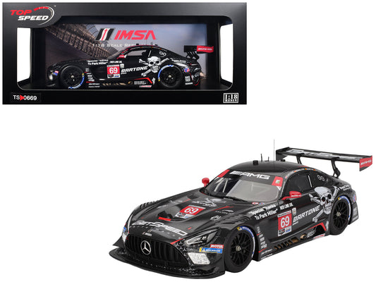 Mercedes-AMG GT3 EVO #69 Anthony Bartone - Maxime Martin - Fabian Schiller - Luca Stolz "GetSpeed" IMSA "24 Hours of Daytona" (2025) 1/18 Model Car