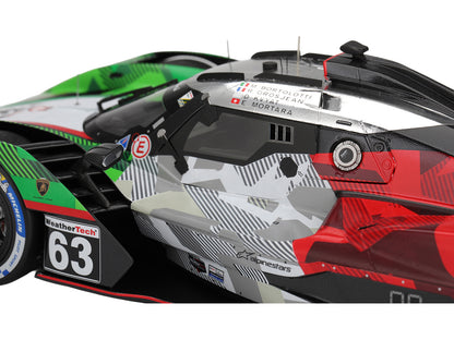 Lamborghini SC63 #63 Mirko Bortolotti - Romain Grosjean - Daniil Kvyat - Edoardo Mortara "Automobili Lamborghini Squadra Corse" IMSA "24 Hours of Daytona" (2025) 1/18 Model Car