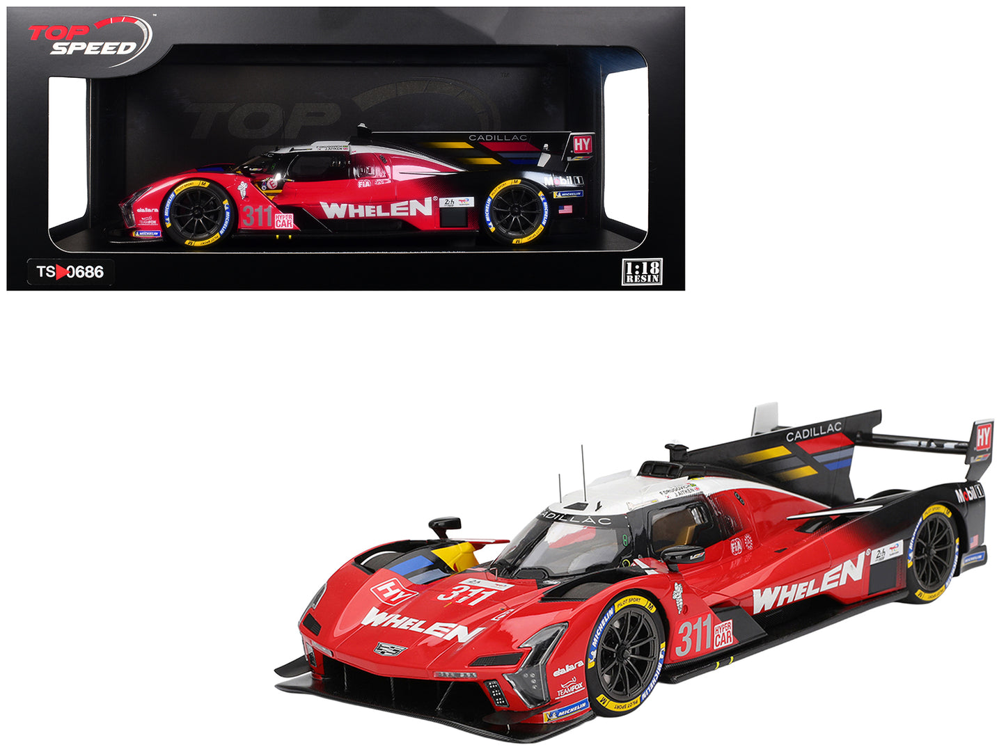 Cadillac V-Series.R #311 Jack Aitken - Felipe Drugovich - Frederik Vesti "Cadillac Whelen" FIA WEC "24 Hours of Le Mans" (2025) 1/18 Model Car