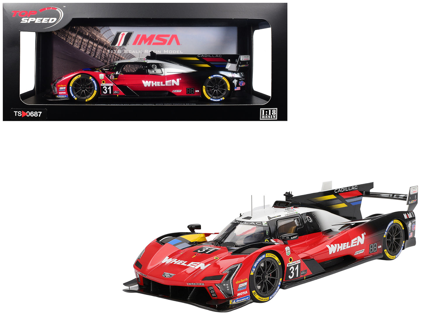 Cadillac V-Series.R #31 Jack Aitken - Felipe Drugovich - Frederik Vesti - Earl Bamber "Cadillac Whelen" IMSA "24 Hours of Daytona" (2025) 1/18 Model Car