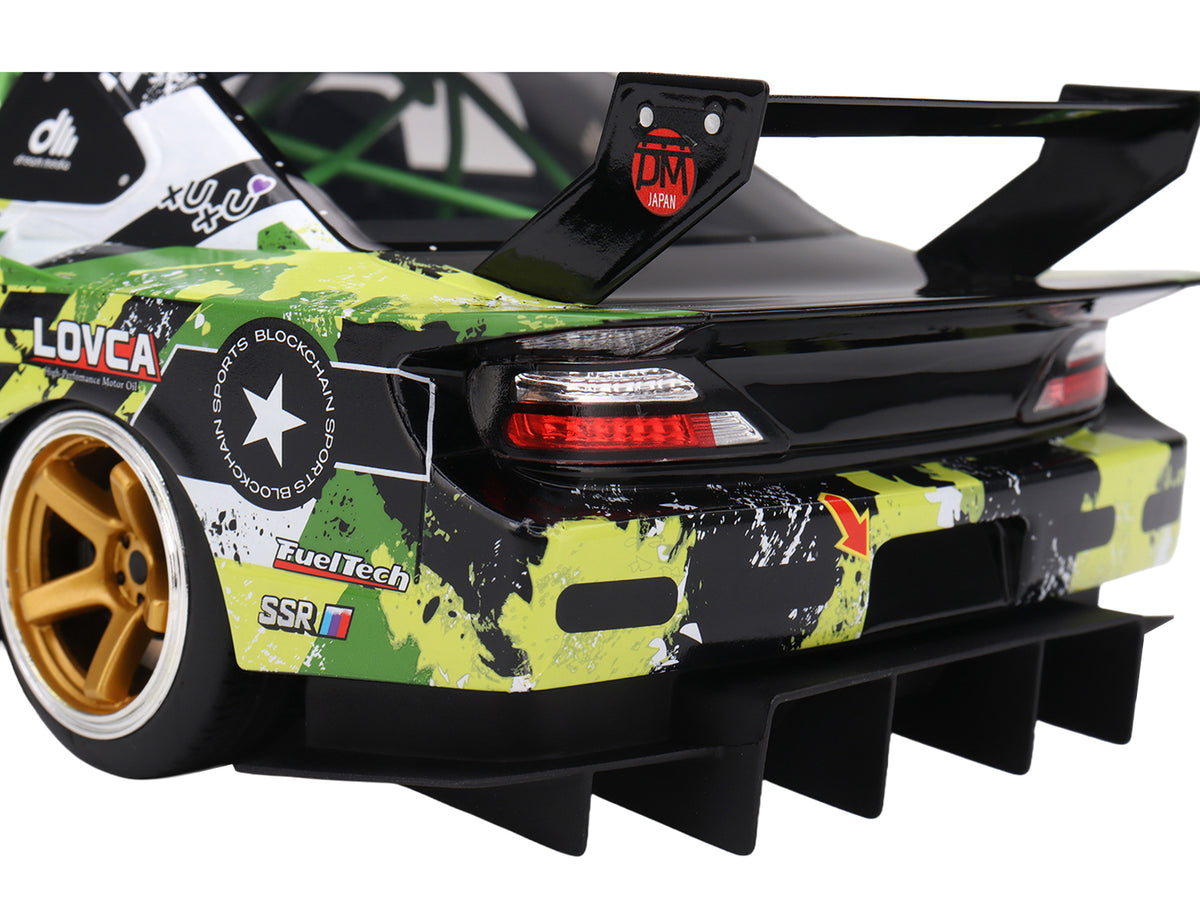 Nissan LB-Super Silhouette S15 SILVIA RHD (Right Hand Drive) #555 V2 Yukio Fausto "Formula Drift Japan" (2024) 1/18 Model Car