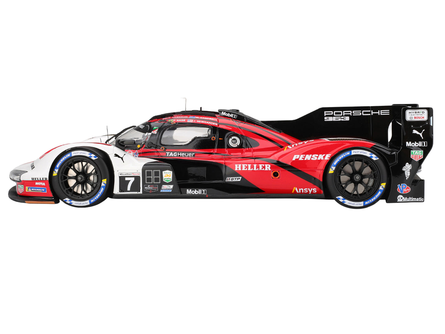 Porsche 963 #7 Dane Cameron - Matt Campbell - Felipe Nasr - Josef Newgarden "Porsche Penske Motorsport" Winner IMSA "24 Hours of Daytona" (2024) 1/18 Model Car