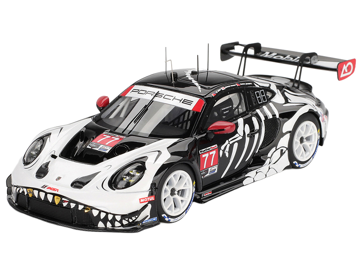 Porsche 911 GT3 R #77 Klaus Bachler - Laurin Heinrich - Michael Christensen "AO Racing Skeleton Rexy" GTD Pro IMSA "Petit Le Mans" (2025) 1/43 Model Car