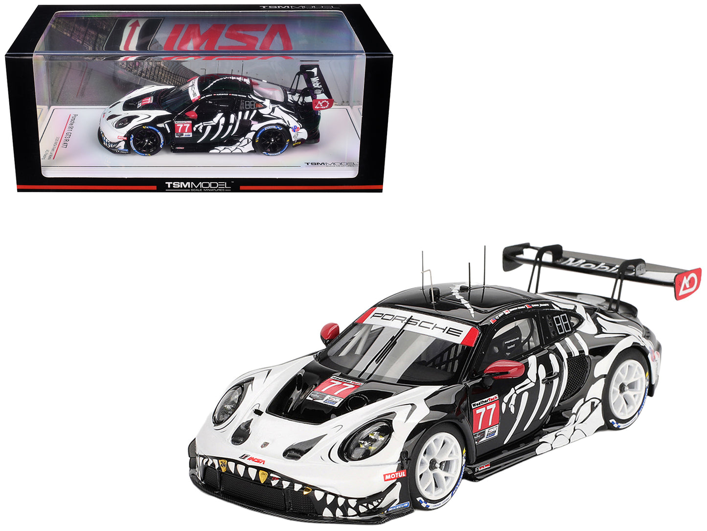 Porsche 911 GT3 R #77 Klaus Bachler - Laurin Heinrich - Michael Christensen "AO Racing Skeleton Rexy" GTD Pro IMSA "Petit Le Mans" (2025) 1/43 Model Car