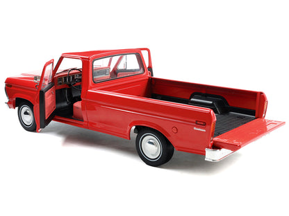 1974 Ford F-100 Pickup Truck Candy Apple Red 1/18 Diecast Model Car