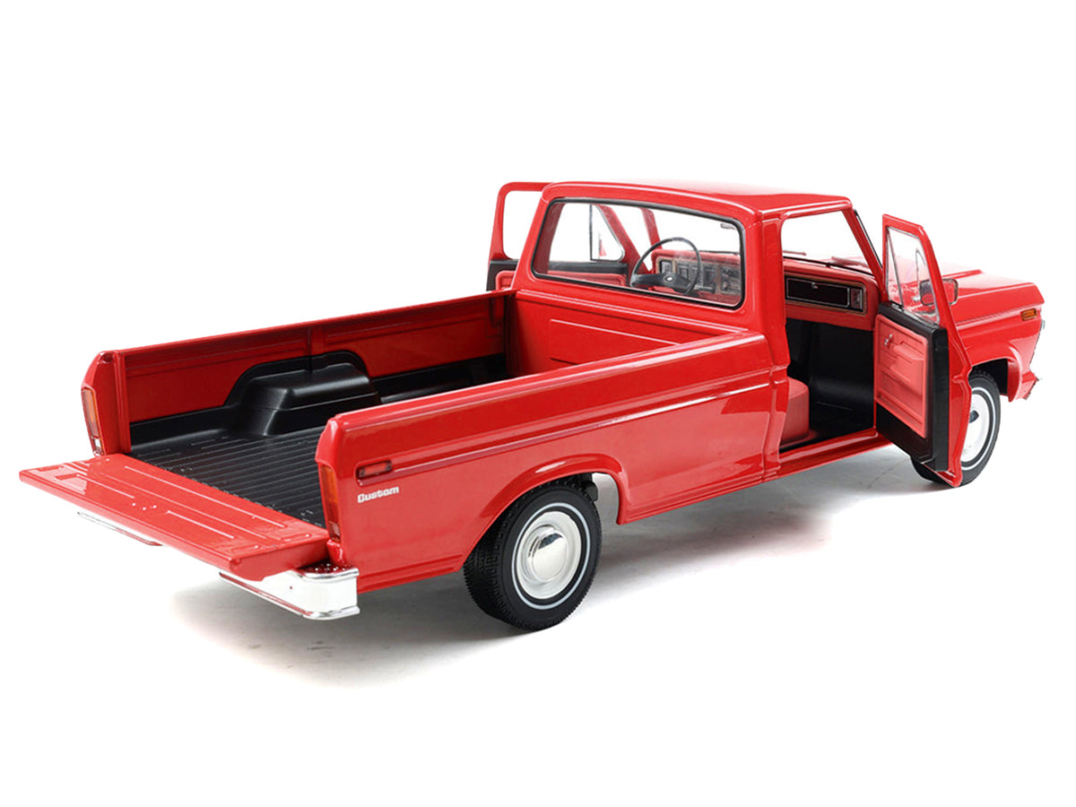 1974 Ford F-100 Pickup Truck Candy Apple Red 1/18 Diecast Model Car