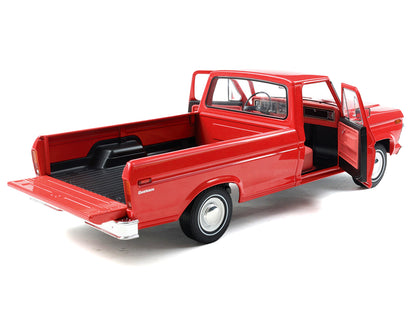 1974 Ford F-100 Pickup Truck Candy Apple Red 1/18 Diecast Model Car
