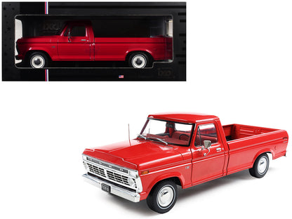 1974 Ford F-100 Pickup Truck Candy Apple Red 1/18 Diecast Model Car