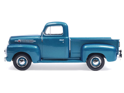 1952 Ford F1 Pickup Truck Blue Metallic 1/24 Diecast Model