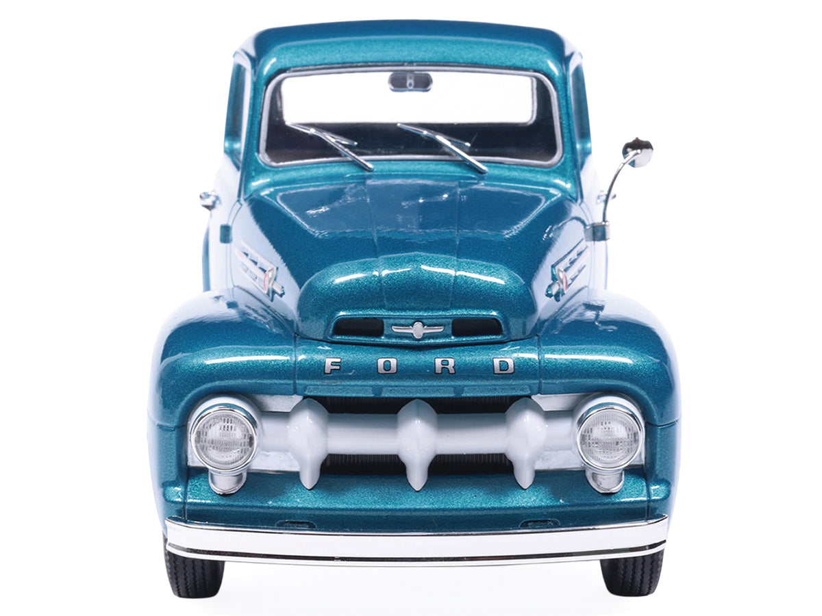 1952 Ford F1 Pickup Truck Blue Metallic 1/24 Diecast Model
