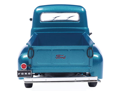 1952 Ford F1 Pickup Truck Blue Metallic 1/24 Diecast Model