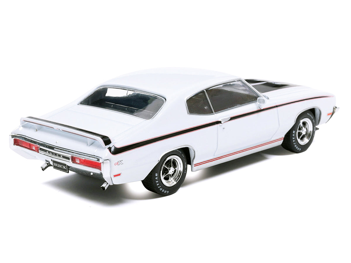 1970 Buick GSX Apollo White with Black and Red Stripes 1/43 Diecast Model