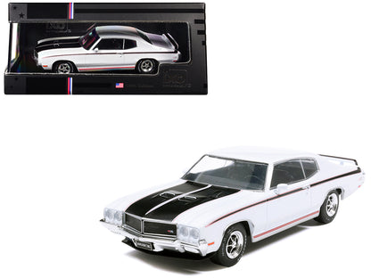 1970 Buick GSX Apollo White with Black and Red Stripes 1/43 Diecast Model