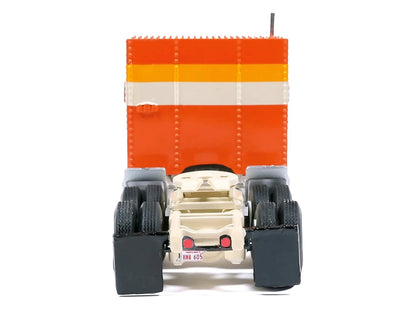 1980 GMC General Truck Tractor Orange with Stripes 1/64 Diecast Model Car