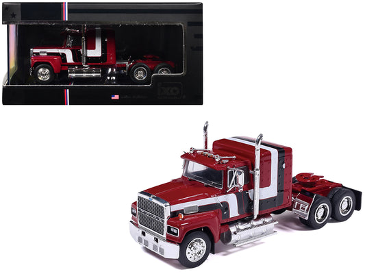 1978 Ford LTL-9000 Truck Tractor Red Metallic with Stripes 1/64 Diecast Model Car