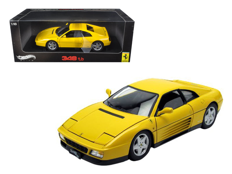 1989 Ferrari 348 TB Yellow Elite Edition 1/18 Diecast Car Model
