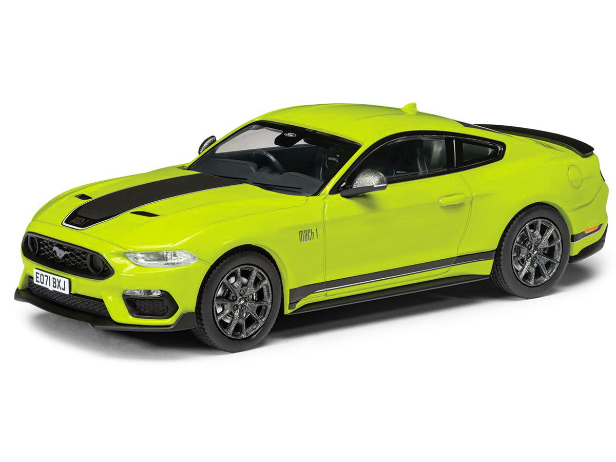 Ford Mustang Mk6 Mach 1 RHD (Right Hand Drive) Grabber Yellow with Black Stripes "Vanguards" Series 1/43 Diecast Model Car