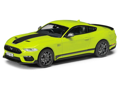 Ford Mustang Mk6 Mach 1 RHD (Right Hand Drive) Grabber Yellow with Black Stripes "Vanguards" Series 1/43 Diecast Model Car