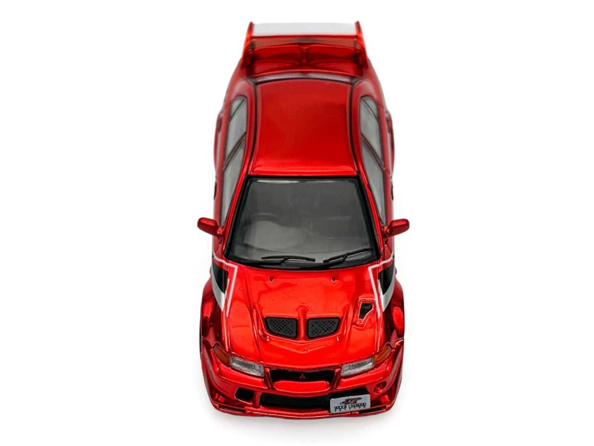 Mitsubishi Lancer Evolution VI RHD (Right Hand Drive) "Tommi Makinen Edition" Red Chrome "Hobby Expo China 2026" 1/64 Diecast Model Car