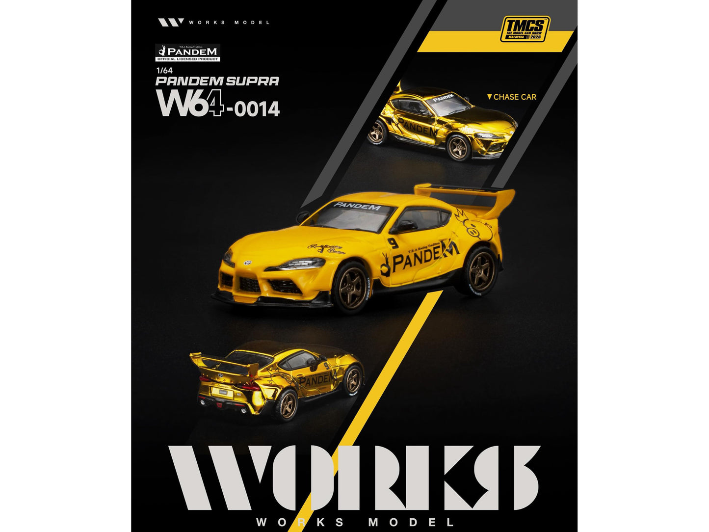 Pandem Supra Yellow "The Model Car Show Malaysia 2026" 1/64 Diecast Model Car