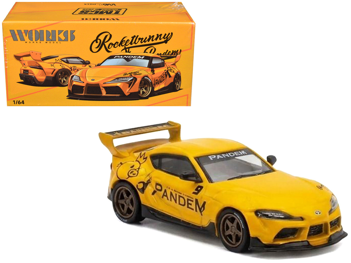 Pandem Supra Yellow "The Model Car Show Malaysia 2026" 1/64 Diecast Model Car