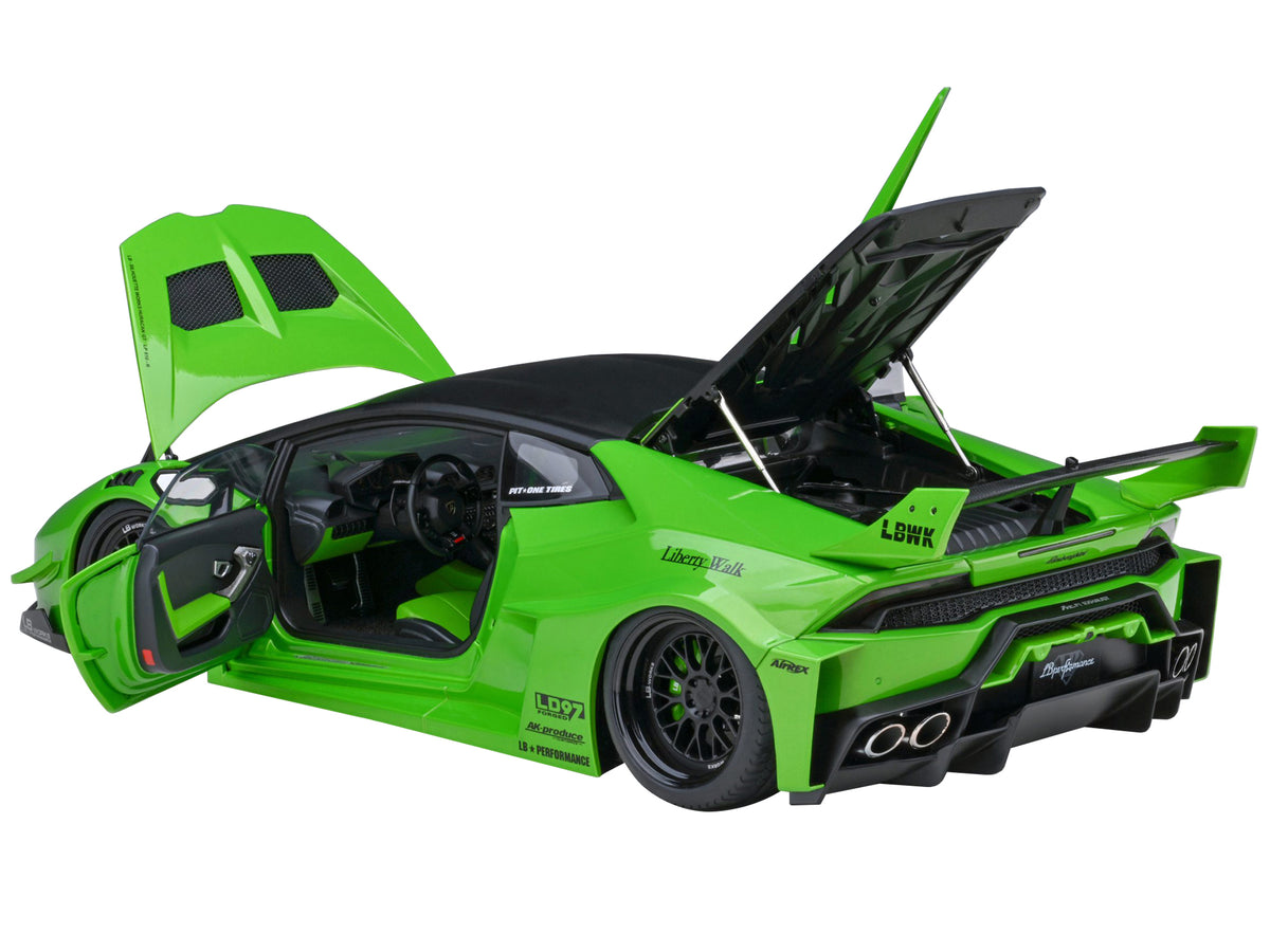 Lamborghini Huracan GT "LB-Silhouette Works" Pearl Green Metallic with Black Top 1/18 Model Car