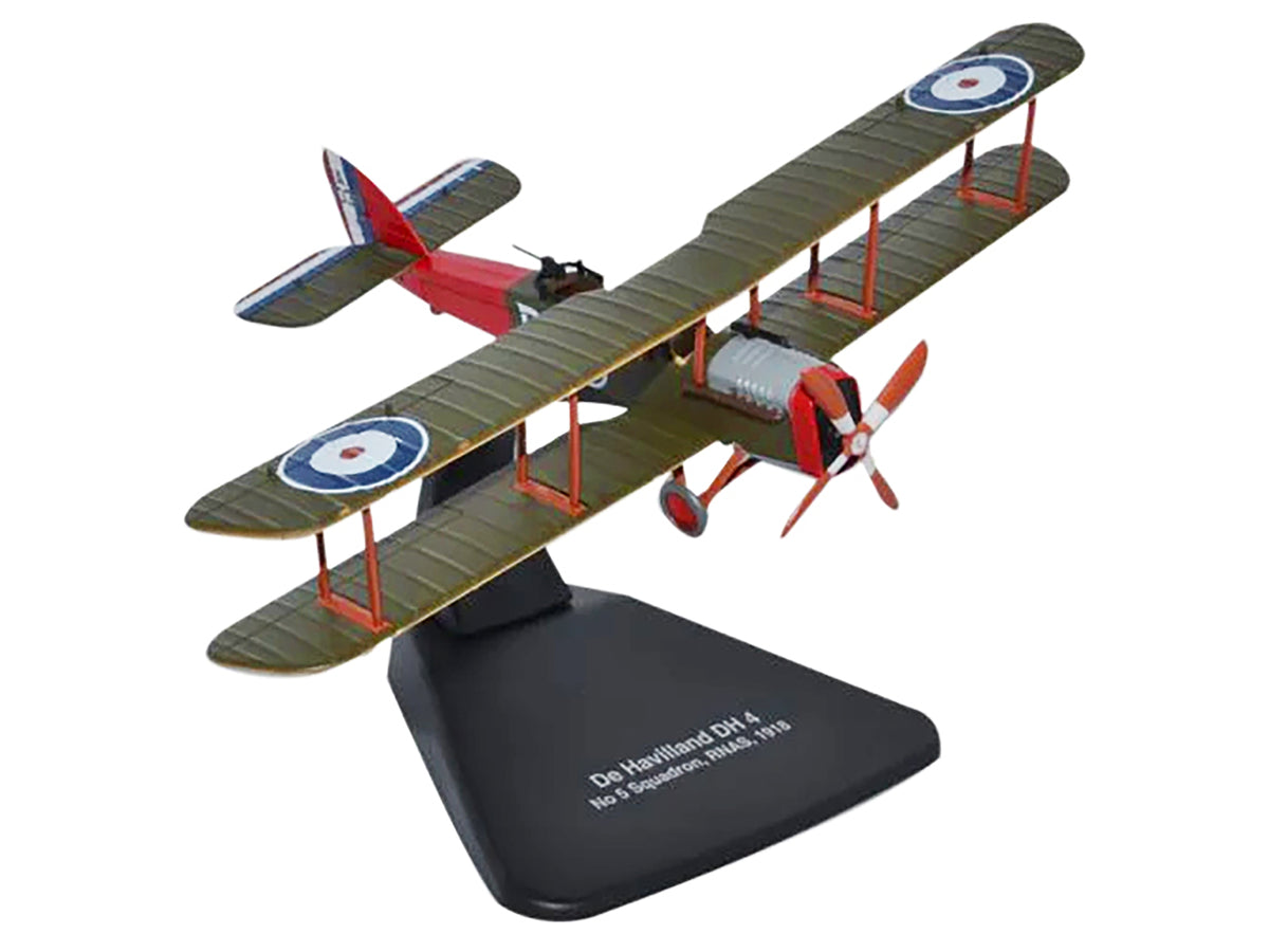 De Havilland DH4 Bomber Plane "5 Squadron Royal Naval Air Service" (1918) "Oxford Aviation" Series 1/72 Diecast Model Airplane