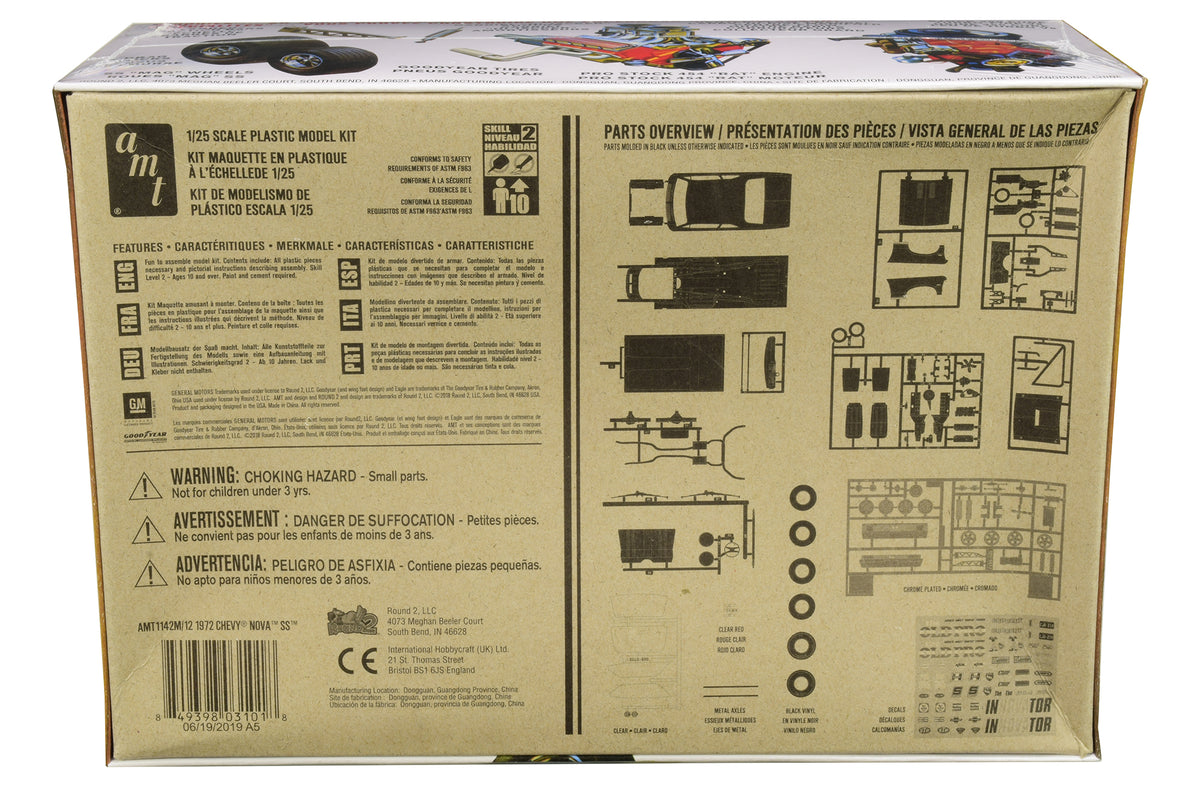 Skill 2 Model Kit 1972 Chevrolet Nova SS "Pro Stocker" 1/25 Scale Model