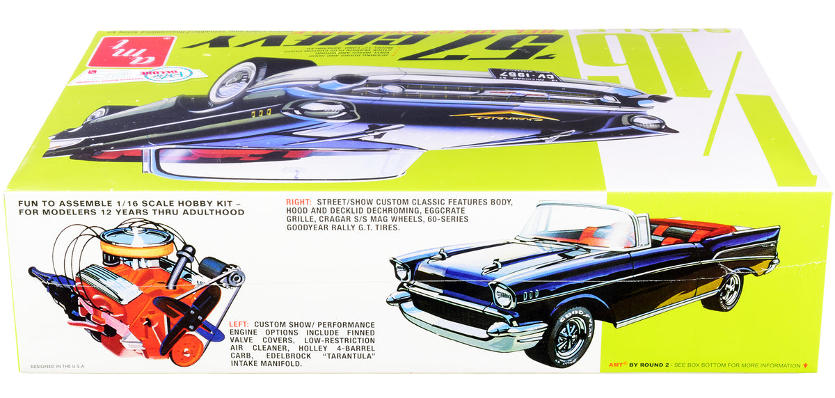 Skill 3 Model Kit 1957 Chevrolet Bel Air Convertible 2-in-1 Kit 1/16 Scale Model