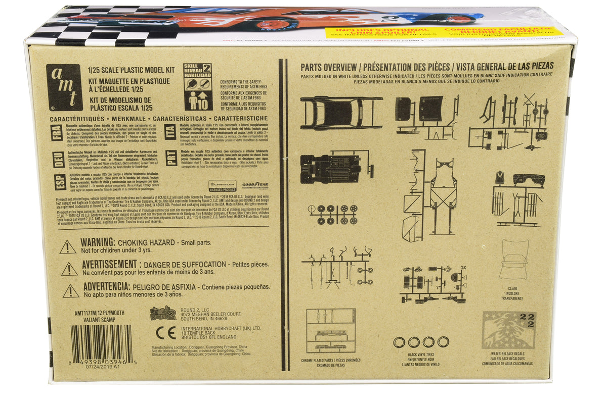 Skill 2 Model Kit Plymouth Valiant Scamp Kit Car 1/25 Scale Model