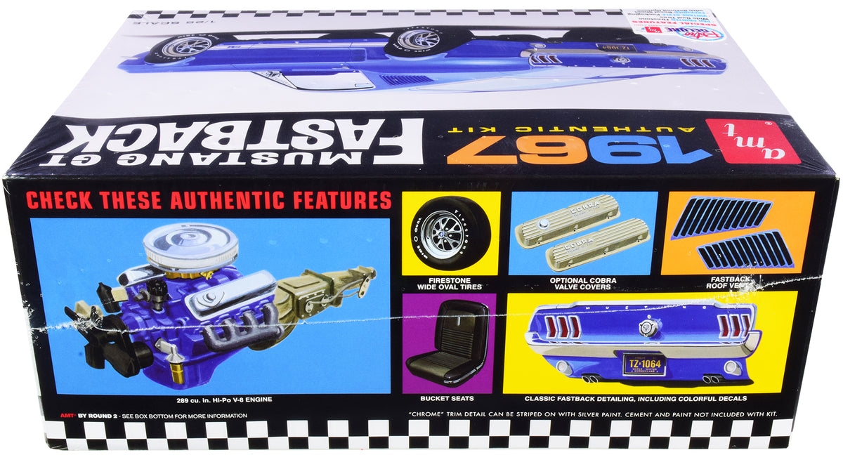 Skill 2 Model Kit 1967 Ford Mustang GT Fastback 1/25 Scale Model