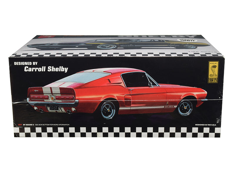 Skill 2 Model Kit 1967 Ford Mustang Shelby GT350 White 1/25 Scale Model