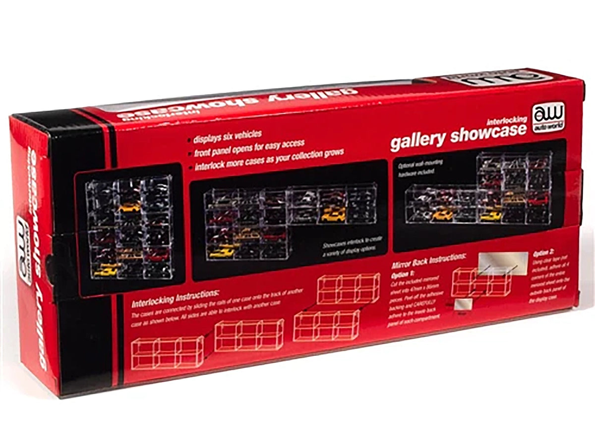 6 Car Interlocking Collectible Display Show Case for 1/64 Scale Model Cars