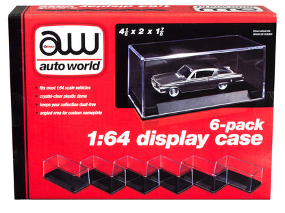 6 Collectible Display Show Cases for 1/64 Scale Model Cars