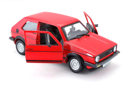 1979 Volkswagen Golf Mk1 GTI Red with Black Stripes 1/24 Diecast Model Car