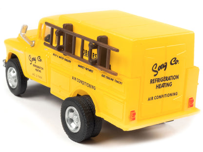 1955 Chevrolet Utility Truck Yellow "Song Co. Refrigeration and Heating" 1/87 (HO) Scale Model