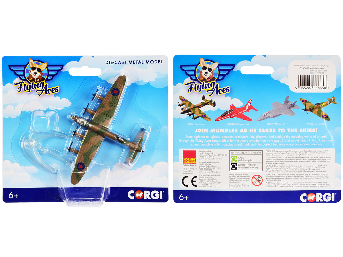 Avro Lancaster Bomber Aircraft "RAF" "Flying Aces" Series Diecast Model