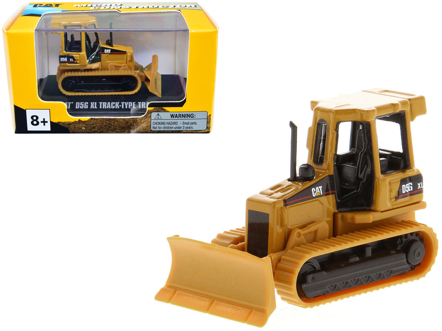 CAT Caterpillar D5G XL Track-Type Tractor Yellow "Micro-Constructor" Series Diecast Model