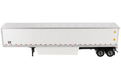 53' Dry Cargo Van Trailer White "Transport Series" 1/50 Diecast Model