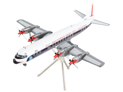 Lockheed L-188 Electra Commercial Aircraft "Eastern Air Lines" White with Blue Stripes "Gemini 200" Series 1/200 Diecast Model Airplane