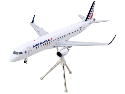Embraer ERJ-190 Commercial Aircraft "Air France Hop" (F-HBLN) White with Striped Tail "Gemini 200" Series 1/200 Diecast Model Airplane