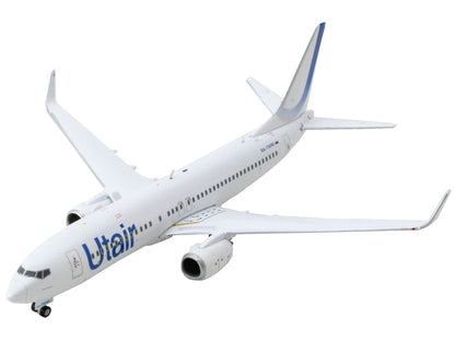 Boeing 737-800 Commercial Aircraft "Utair" White with Blue Tail Stripes 1/400 Diecast Model Airplane