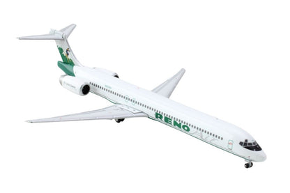 McDonnell Douglas MD-90 Commercial Aircraft "Reno Air" (N905RA) White with Green Tail 1/400 Diecast Model Airplane