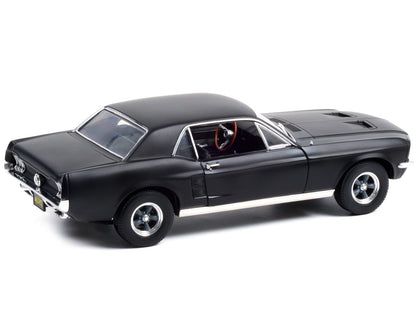 1967 Ford Mustang Coupe Matt Black (Adonis Creed's) "Creed" (2015) Movie 1/18 Diecast Model Car
